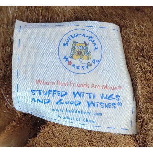 Retired Build a Bear Brown Bear Black Ears Eyes Nose Plush Stuffed Animal 14" - Picture 8 of 9